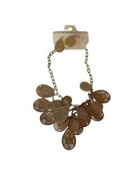Hannah Necklace & Ear Ring Set NEW 18" Single Strand Party Bohemian Layering
